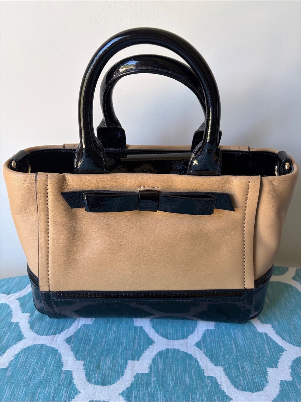 kate spade Beige and Black Bow Tote